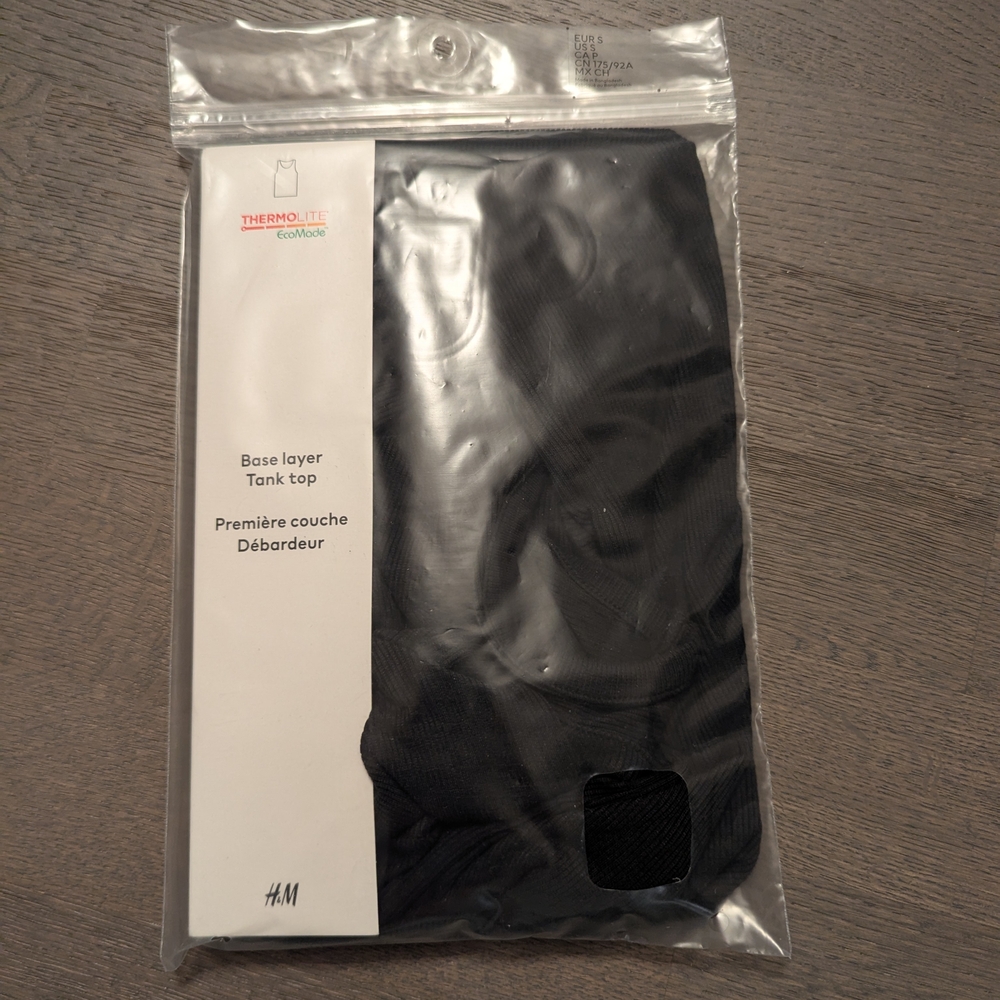 H&M Black Base Layer Tank Top